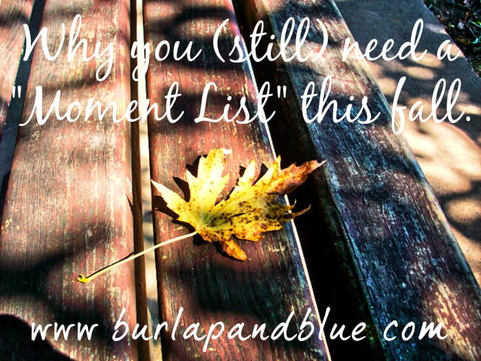 fall bucket list burlap+blue
