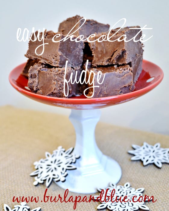 easy chocolate fudge by burlap+blue