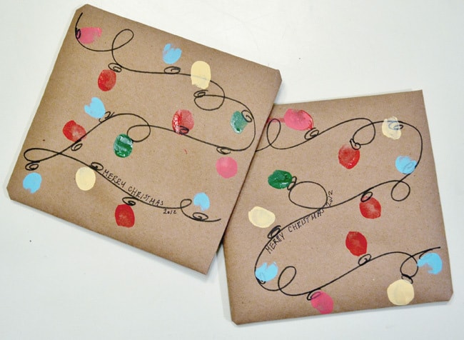 holiday lights gift wrap