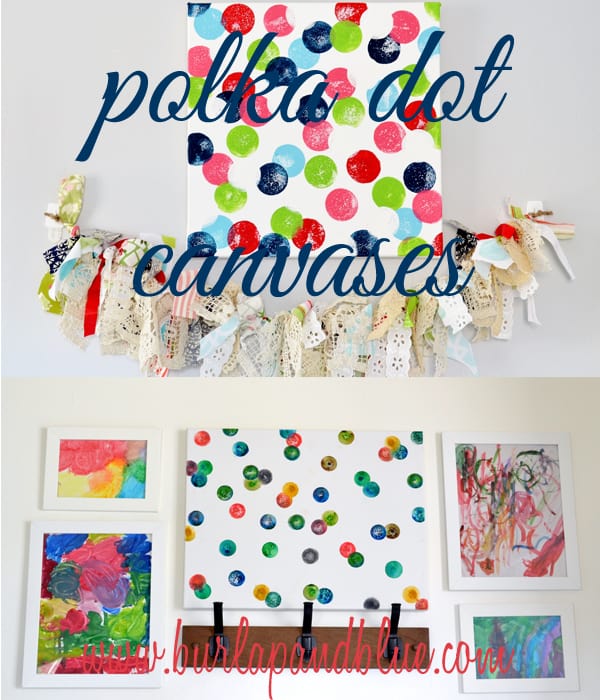polka dot canvases