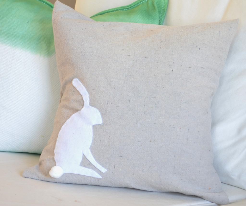 felt bunny pillow