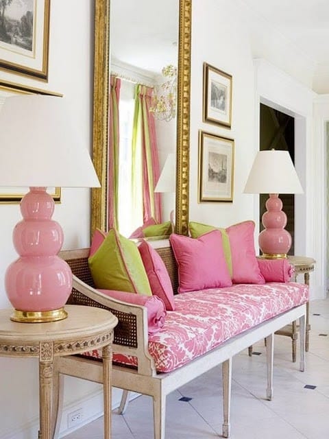 pink gold rooms