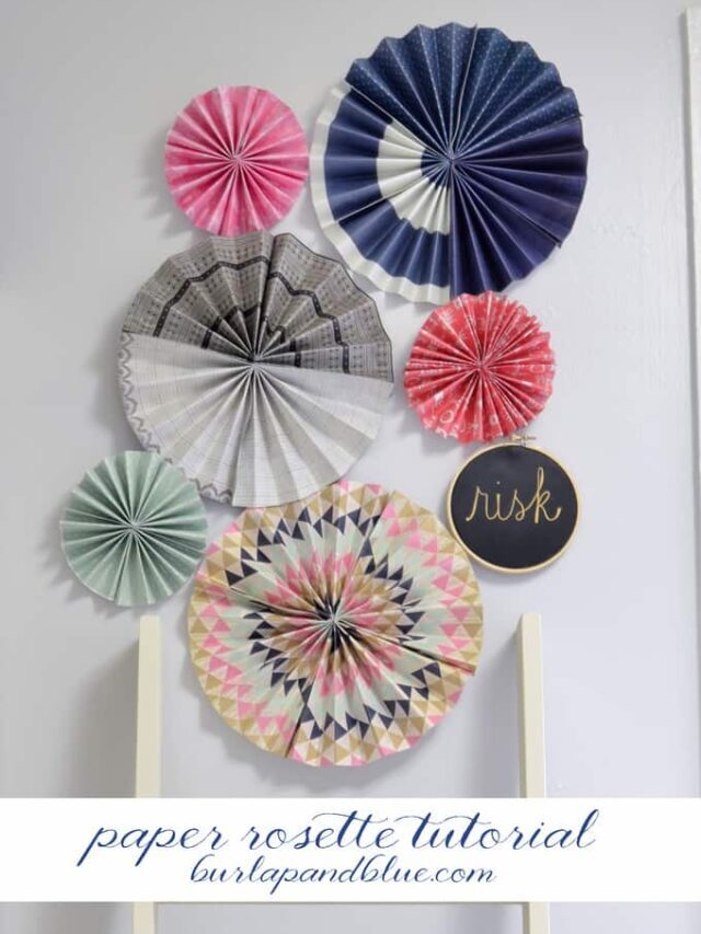 Paper rosettes {how to make easy paper rosettes} Story