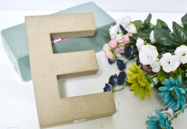 floral monogram diy