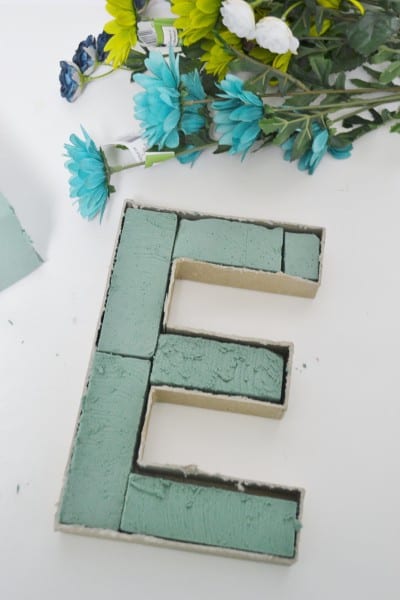 floral initial diy