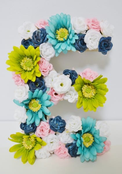 diy floral monogram