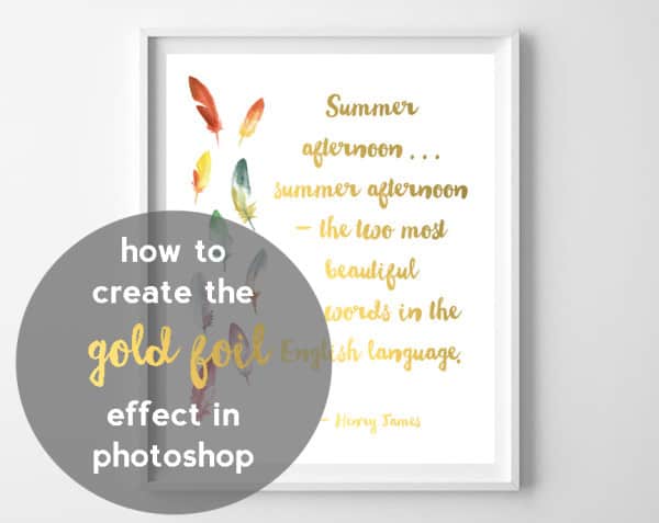 how to create gold foil 