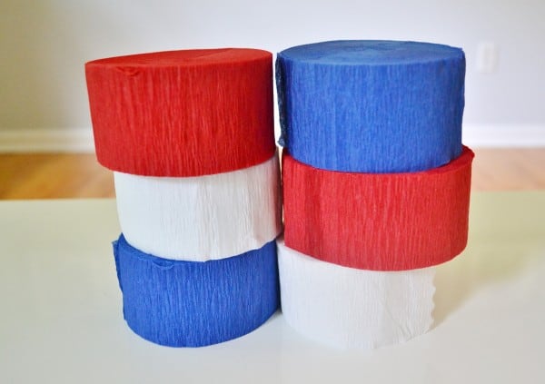 Patriotic Party Red, White, and Blue Crepe Paper Streamer Decorations –  Home & Hoopla