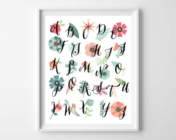 floral alphabet