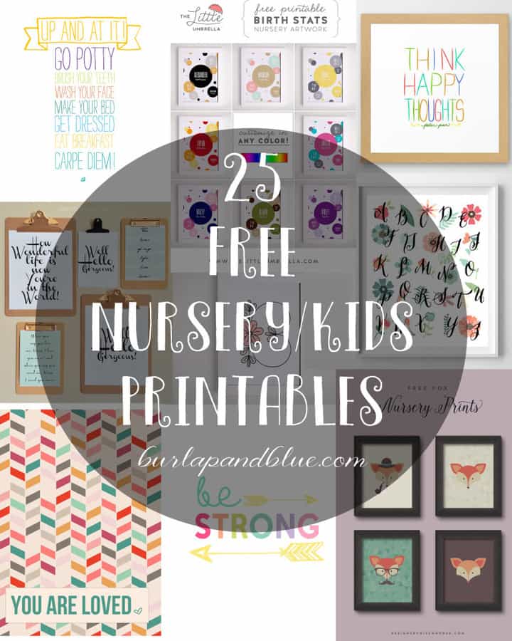 Kids Printables {Free Printable Art for Kids and Nurseries}