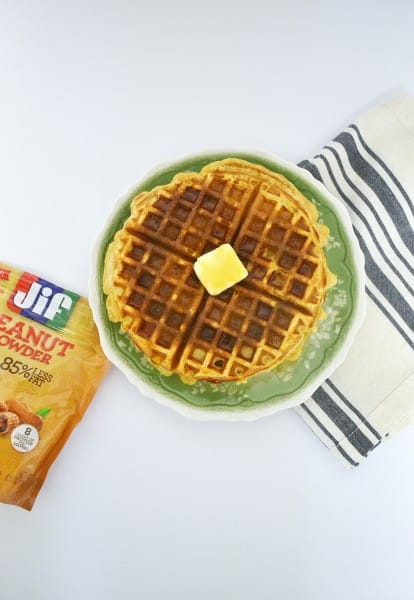 peanut powder waffles