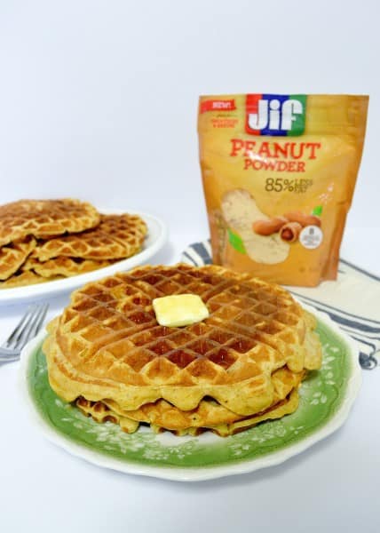 peanut powder waffles