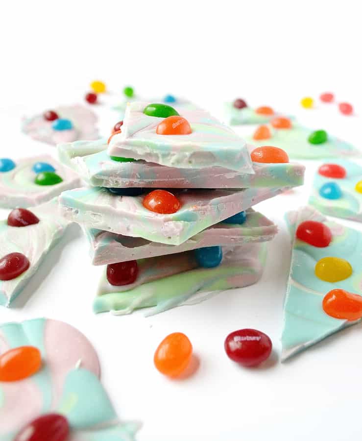 This jelly bean candy bark is a simple Easter treat that sweet and colorful for the Easter season