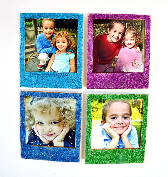 Mod Podged Polaroid Frames