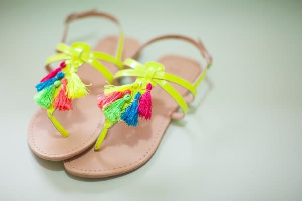 tassel sandals diy