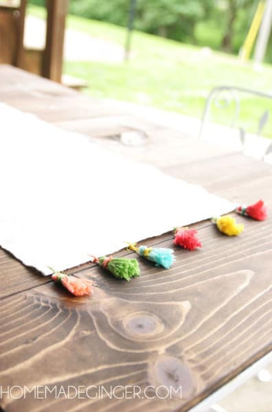 tassel table runner