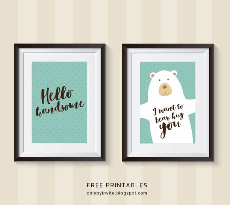 Free Nursery Printables and Wall Art {For Boys}