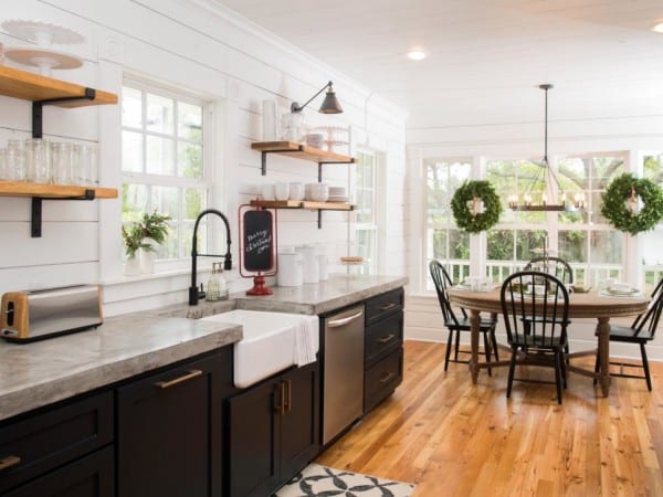 fixer upper kitchens & living spaces