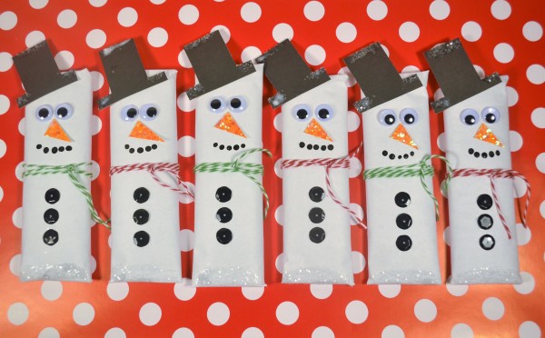 snowman candy bar craft