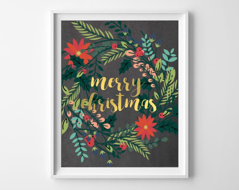 modern christmas printable art