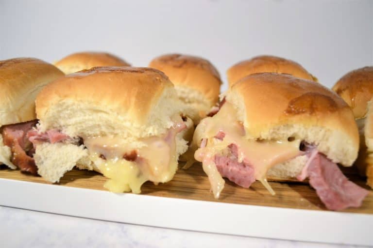 ham and swiss sliders {with smithfield}