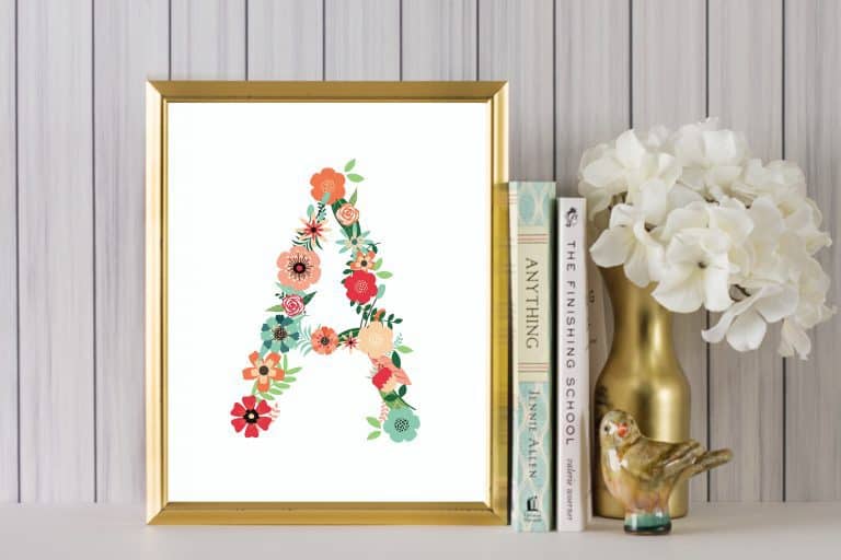 Floral Art Free Floral Alphabet Printables 