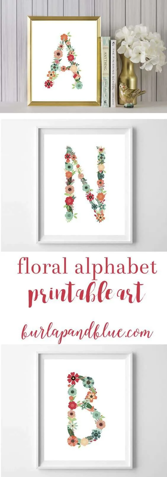 Floral Art Free Floral Alphabet Printables