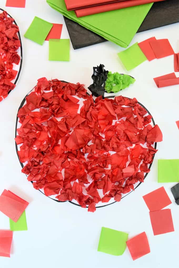 Easy Apple Craft for Back to School