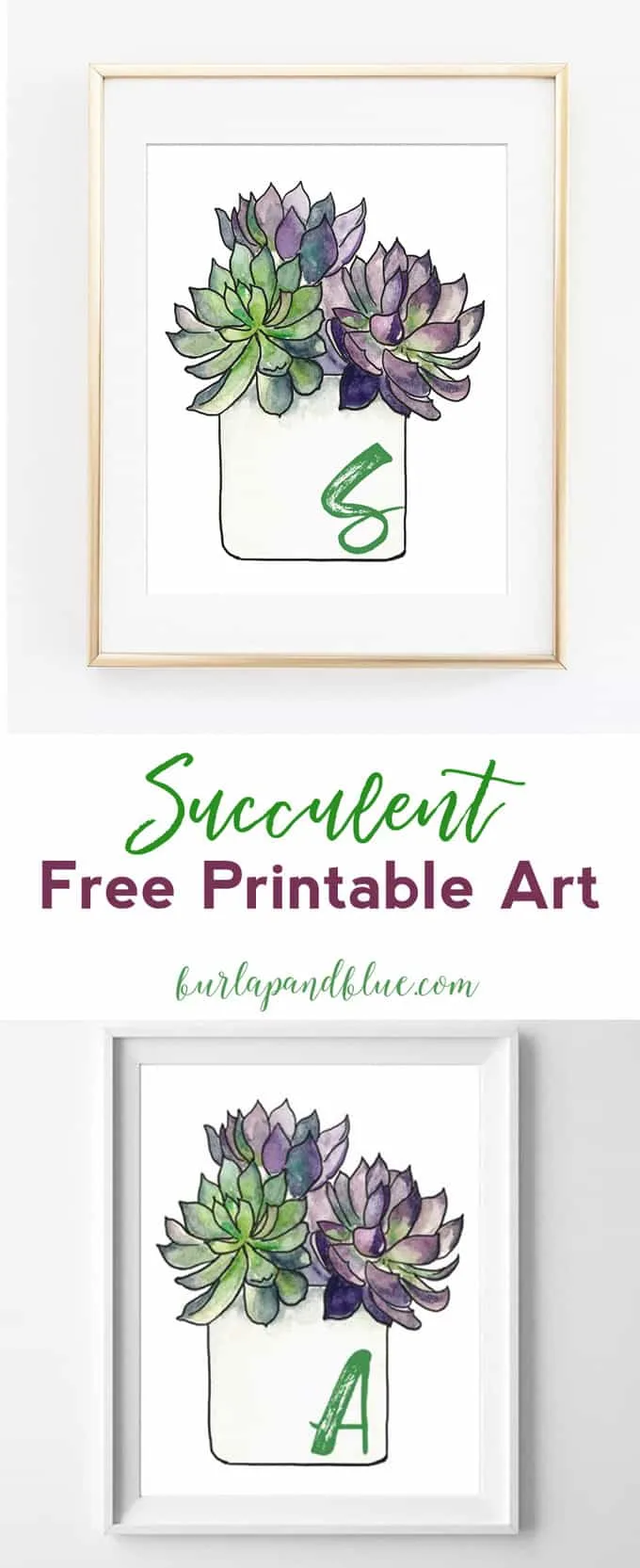 Download Succulents Free Printable Art