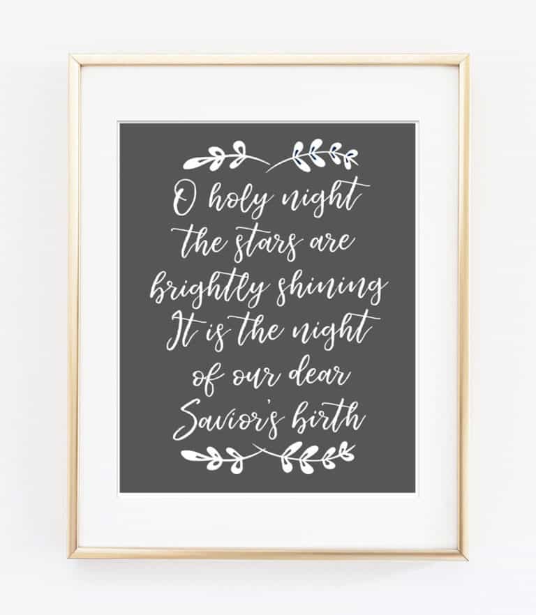 O Holy Night Free Printable Art