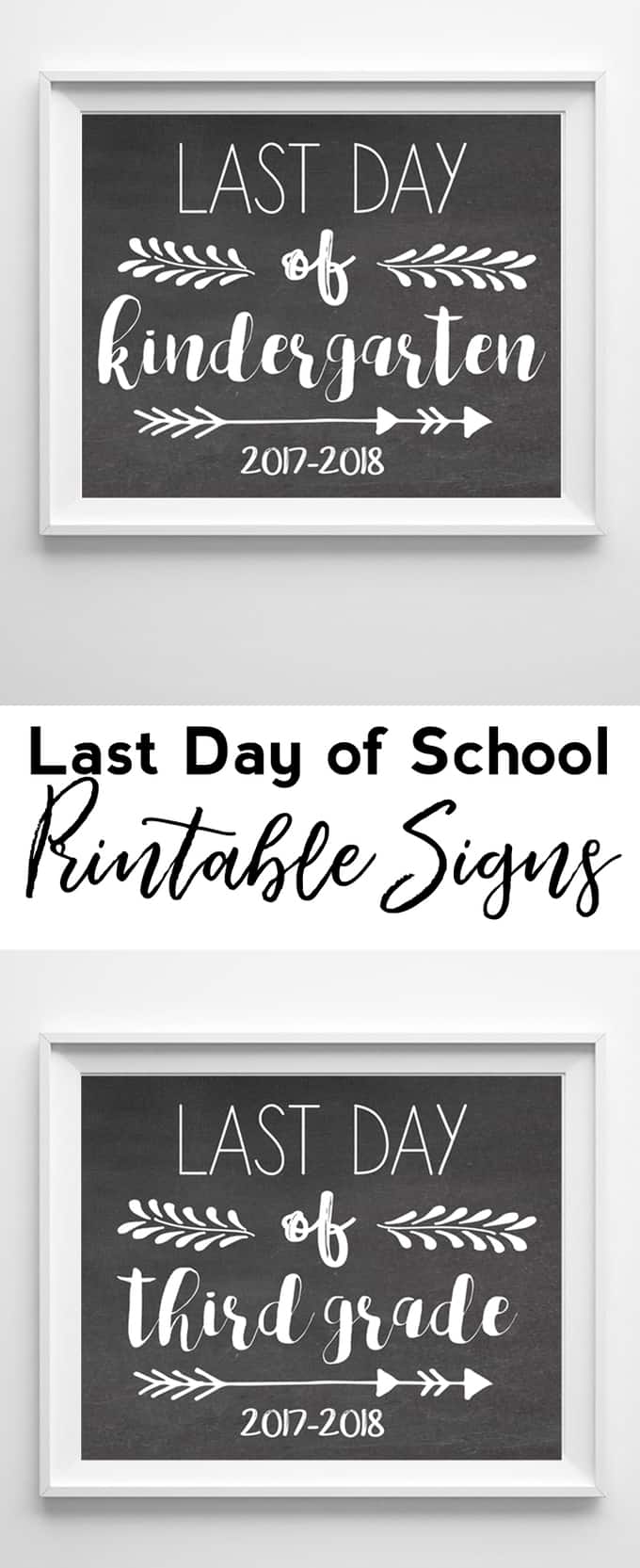 Last Day Of School Signs Free Printable Pdf