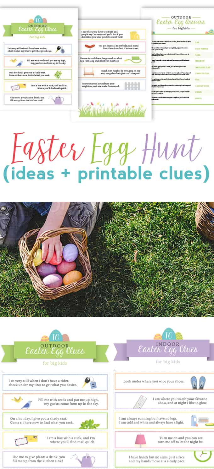 free easter egg hunt clues
