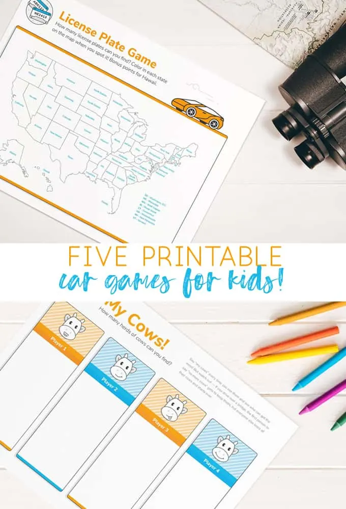 car games for kids free printable road trip games ideas