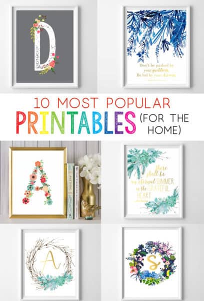 Wall Art On the Cheap! Top 10 Most Popular Free Printables for the Home