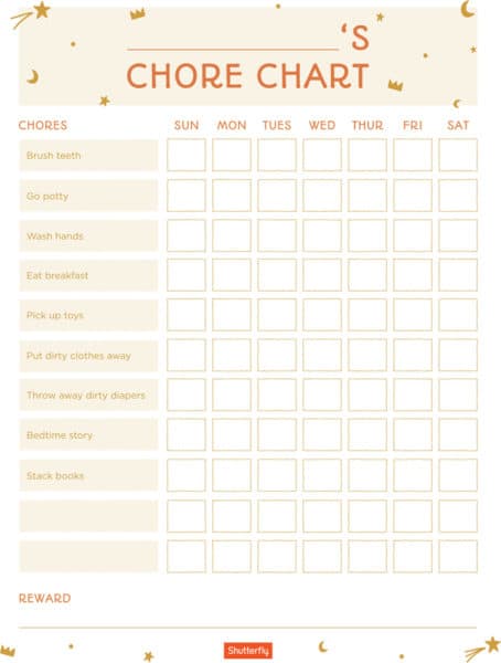 Free Printable Chore Charts For Kids