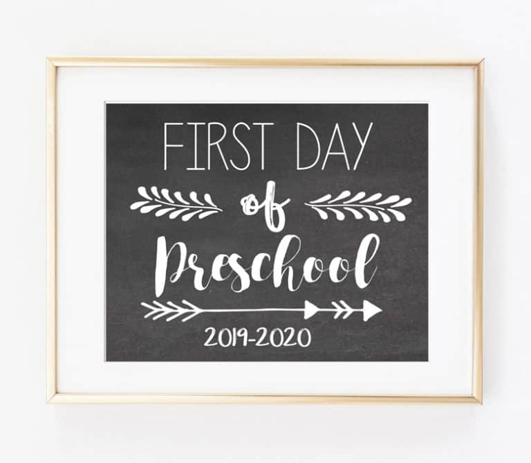 Free First Day of School Printable Signs (2019-2020)