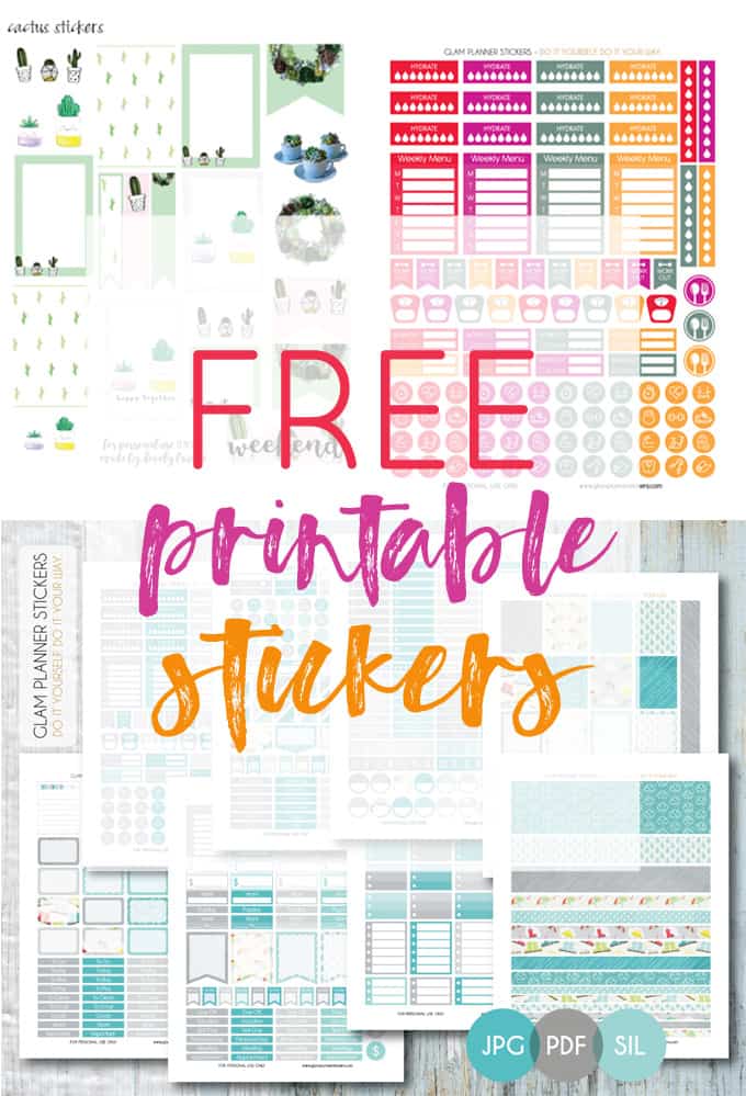 Free planner stickers, Planner printables free, Printable planner stickers