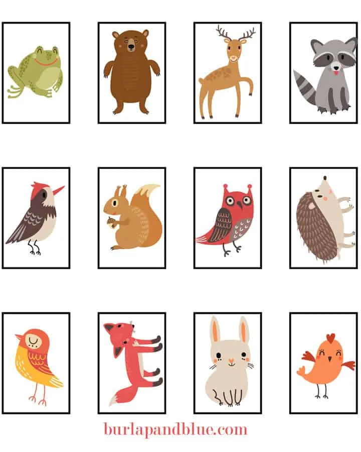 Download Free Woodland Animals Matching Game