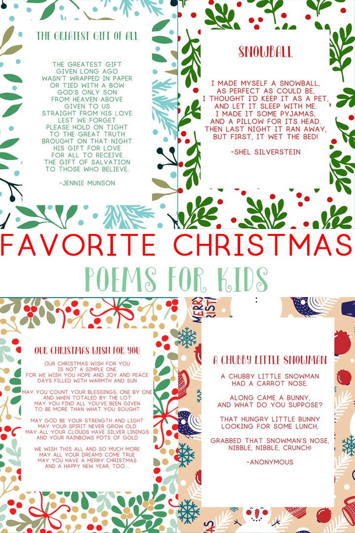 Christian Christmas Poems For Kids