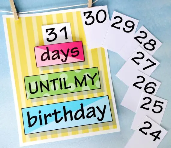 Birthday Countdown Ideas Countdown Calendar Products And Diys