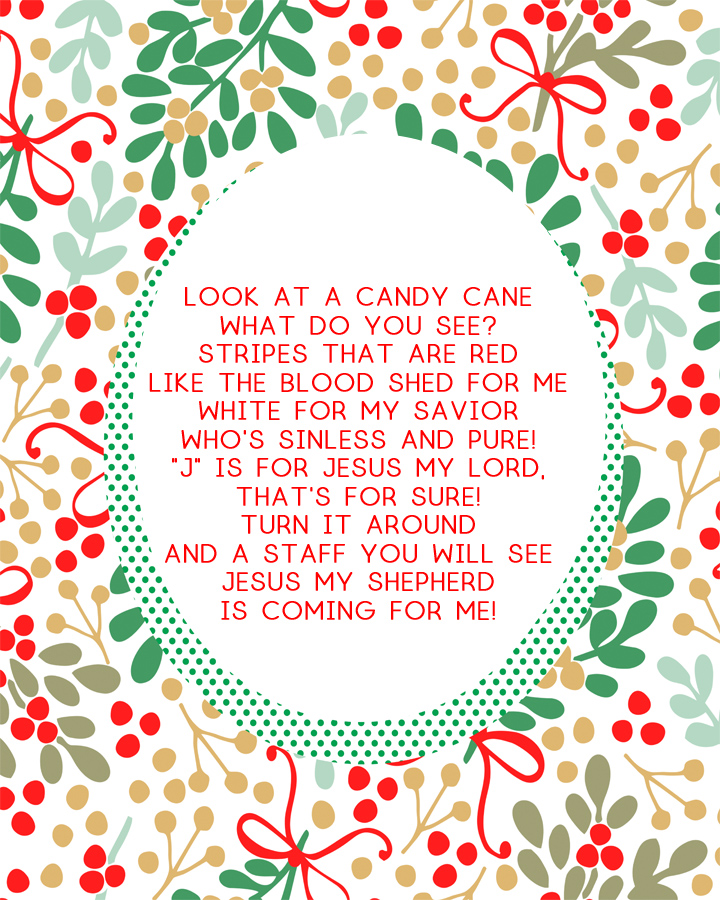 Candy Cane Poem Free Printable Candy Cane Poems