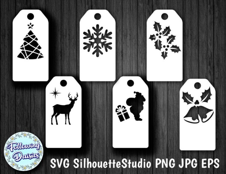 Gift Tags Svg, Gift Label Svg, Gift Tag Template, Gift Tag Bundle