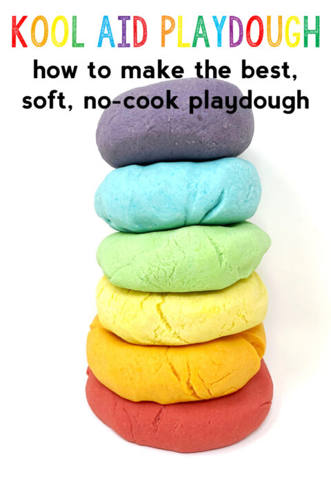 Kool Aid Playdough-An Easy, No-Cook Scented Playdough Recipe