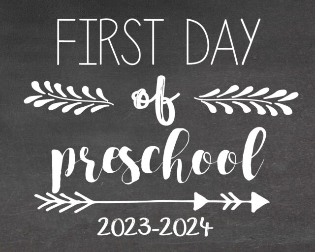 Free First Day of School Printable Signs 2023