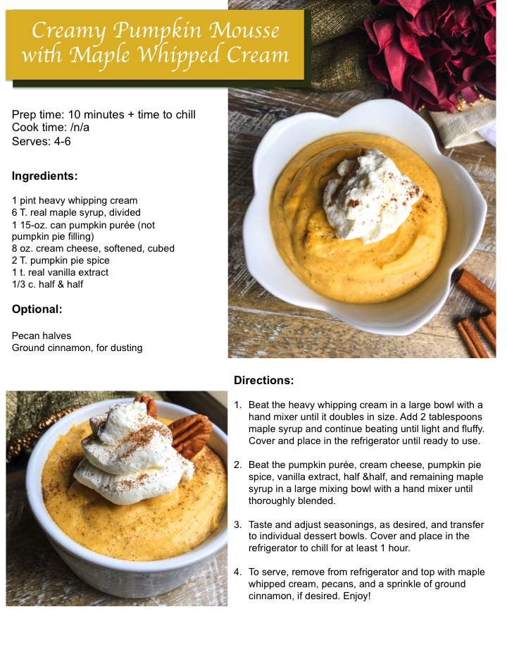 pumpkin mousse recipe